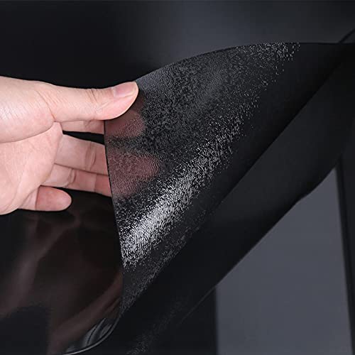 Tischdecke Transparent PVC-Tischschutz, Abwaschbar, Wasserdicht, Für Esstisch Couchtisch Und Schreibtisch, Verschiedenen Gr,Matte Texture Black (Dicke:1.6mm,Größe:100x245cm/39.4x96.4in) von SDAFDPro