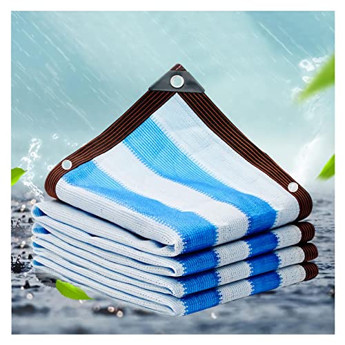 12-Stiche Schattennetz,Beständiges Garden Schattiernetz,95% Shading Rate,Blau und weiß Tuch,mit ÖSen,Reißfestigkeit,Wasser und luftdurchlässig,für Gewächshäuser Oder Kfz-Stellplätze,4x5m von SDAFDPro