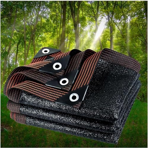 12-Stiche Schattennetz,Beständiges Garden Schattiernetz,95% Shading Rate,Schwarz Tuch,mit ÖSen,Reißfestigkeit,Wasser und luftdurchlässig,für Gewächshäuser Oder Kfz-Stellplätze,2x2m von SDAFDPro