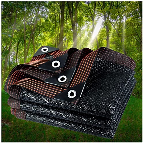 12-Stiche Schattennetz,Beständiges Garden Schattiernetz,95% Shading Rate,Schwarz Tuch,mit ÖSen,Reißfestigkeit,Wasser und luftdurchlässig,für Gewächshäuser Oder Kfz-Stellplätze,5x10m von SDAFDPro