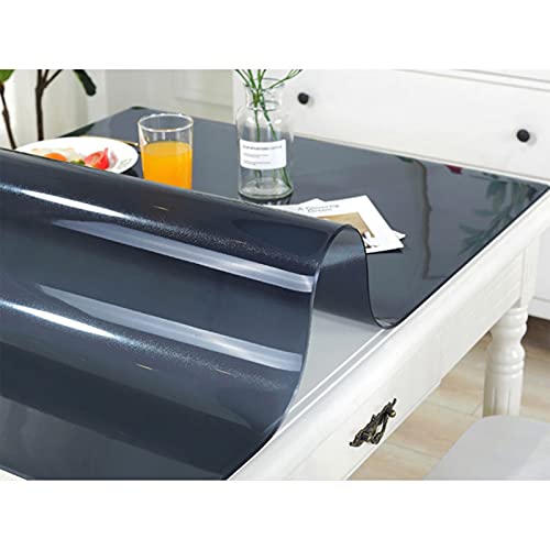 PVC-tischschutz,Transparent Schwarz Grundschüler Schreibtisch Tischfolie Schutzfolie Folie Wasserdicht Lernen Tischset Schreiben Tischdecke (Dicke:2mm,Größe:55x55cm/21.6x21.6in) von SDAFDPro