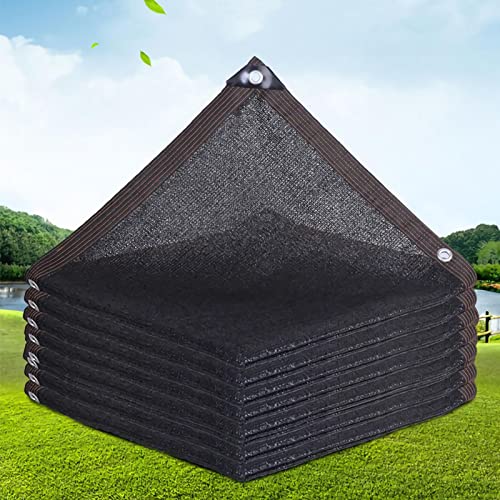 Sonnensegel, Schwarz Schattiernetz,6-Stiche,UV-Schutz-Sichtschutz,65% Sonnenschutznetz, Schattierungsnetz,dür Gewächshaus,Scheune Oder Zwinger,mit Ösen,5x5m von SDAFDPro