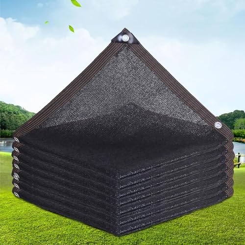 Sonnensegel,Schwarz Schattiernetz,6-Stiche,UV-Schutz-Sichtschutz,65% Sonnenschutznetz, Schattierungsnetz,dür Gewächshaus,Scheune Oder Zwinger,mit Ösen,4x10m von SDAFDPro
