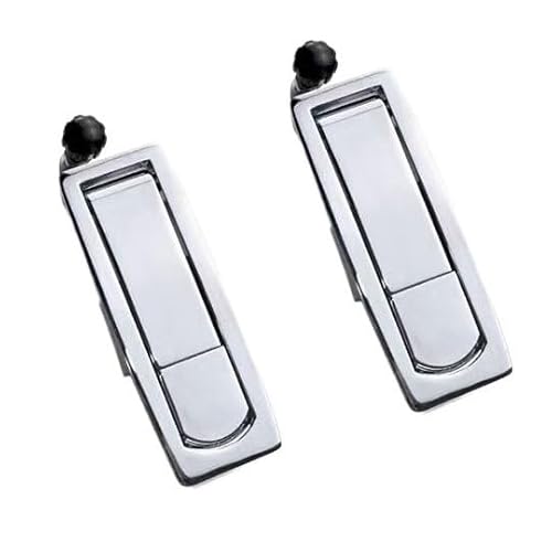2er-Pack Kompressionsriegel aus Zinklegierung – verstellbares, flächenbündiges Hebelschloss for Schiffsschränke, Autotüren(Silver Keyless,27.5mm) von SDAZHX