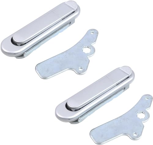 2er-Pack Pop-Up-Nockenschlösser – Schrankverschlüsse mit Druckknopf aus Zinklegierung for elektrische Gehäuse, 1–4 mm starke Platten(AB303 2(143g)) von SDAZHX