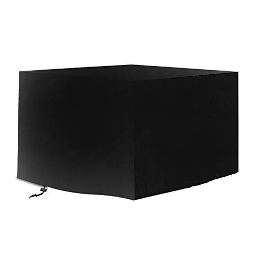 420D strapazierfähige, wasserdichte Abdeckung for Terrassenmöbel – Allwetter-Tischschutz for den Außenbereich (110 x 110 x 70 cm bis 350 x 260 x 90 cm) UV-beständiges und winddichtes schwarzes Oxford- von SDAZHX