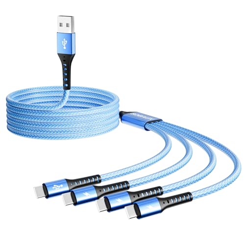 SDBAUX Multi USB C Kabel Schnellladen, 1.2M QC 3.0(3A) USB-C Splitterkabel 4 in 1 Ladekabel mit 4 Typ C Anschlüssen, für iPhone 16/15 Serie, iPad Air/Pro, Samsung Galaxy S25 S24 S23, LG, Huawei, PS5 von SDBAUX