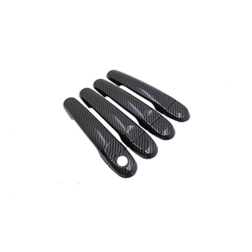 Griffverkleidung Auto Türgriff Abdeckung Zubehör Trim Für Nissan Für Note E12 & Für Versa 2013-2019(‎Carbon No Button) von SDCDKLPEPT