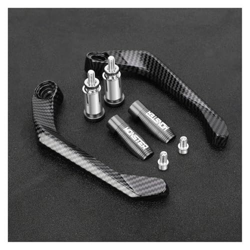 SDCDKLPEPT Für Ducati Für Monster 821 695 696 797 1200 1200S 1100 Motorradzubehör CNC-Lenker Bremskupplungshebel Lenkerschutz(Gray with Logo) von SDCDKLPEPT