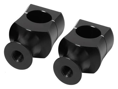 SDCDKLPEPT Für Dyna Für Sportster 22mm 25mm Schwarz Motorrad Lenker Montage 1 Paar Motorrad Lenker Riser Lenker von SDCDKLPEPT