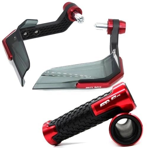 SDCDKLPEPT Für ER-6N ER6N ER 6N Motorrad Lenker Handschutz Schild Hand Guard Protector Windschutzscheibe(‎Red) von SDCDKLPEPT