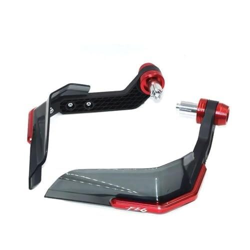 SDCDKLPEPT Für FZ6 FZ-6 FZ6R ZF6N Für Fazer Motorrad Handschutz Schild Hand Guard Protector Windschutzscheibe Motorrad Hand Schutz(Red) von SDCDKLPEPT