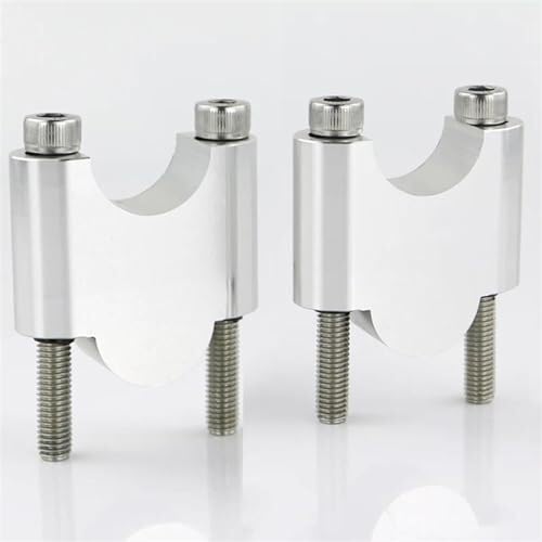 SDCDKLPEPT Für Lenker Riser Clamp Motorrad Riser Fat Bar Montieren Steigleitungen CB1000R CB650R CB500X CB500F CBF125NA CBF300NA VFR1200X CTX700 1300(‎Silver Riser 40mm2) von SDCDKLPEPT