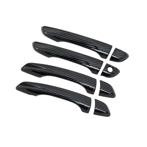 SDCDKLPEPT Griffverkleidung Auto-Außentürgriff-Abdeckungsverkleidung Für Vauxhall Corsa 2020-2023, Chrom-Styling, Metallic-Silber(Carbon Fiber 4pcs) von SDCDKLPEPT