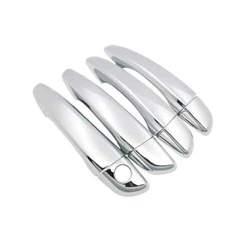 SDCDKLPEPT Griffverkleidung Auto-Außentürgriff-Abdeckungsverkleidung Für Vauxhall Corsa 2020-2023, Chrom-Styling, Metallic-Silber(Metallic Silver 4pcs) von SDCDKLPEPT