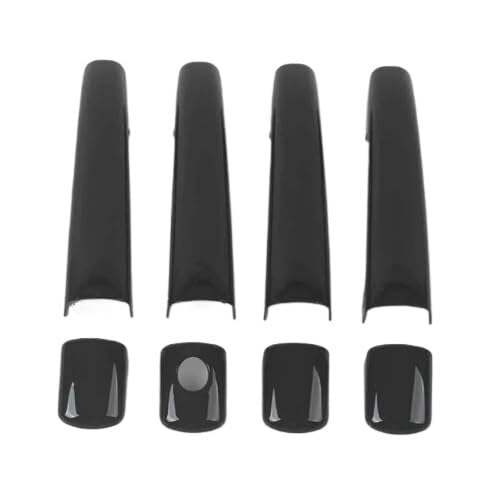 SDCDKLPEPT Griffverkleidung Schnelle Installation Schwarz Carbon Fiber Auto Türgriff Abdeckung Trim Aufkleber Für 208 2012-2019(‎Black) von SDCDKLPEPT