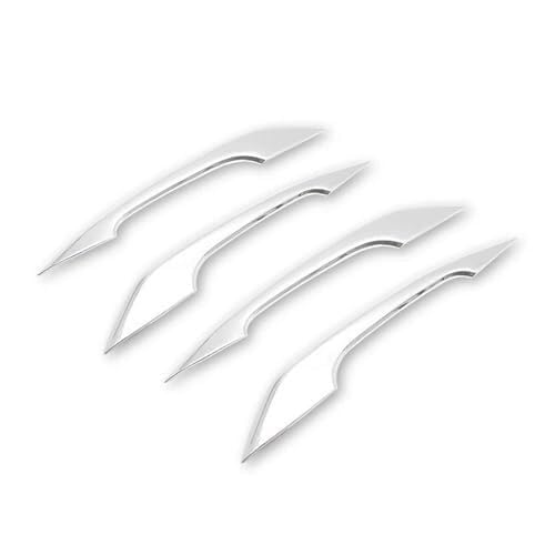SDCDKLPEPT Griffverkleidung Stück Carbon Fiber Texture Front Rear Außentürgriffabdeckungen Trim Für A4 B9, Für A5 F5,Für Q5 FY 2018-2019(‎Silver) von SDCDKLPEPT