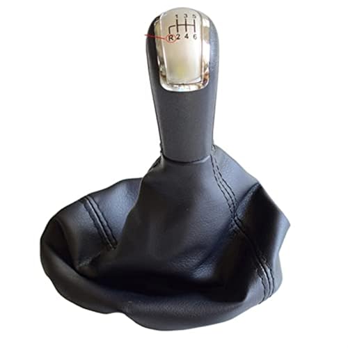 SDCDKLPEPT Schaltknäufe Für Benz Für C-Klasse S203/W210 BJ Auto 5 Geschwindigkeit 6 Geschwindigkeit MT Schaltknauf HandBall mit Gamasche Boot Abdeckung(‎R-6-down-silver) von SDCDKLPEPT