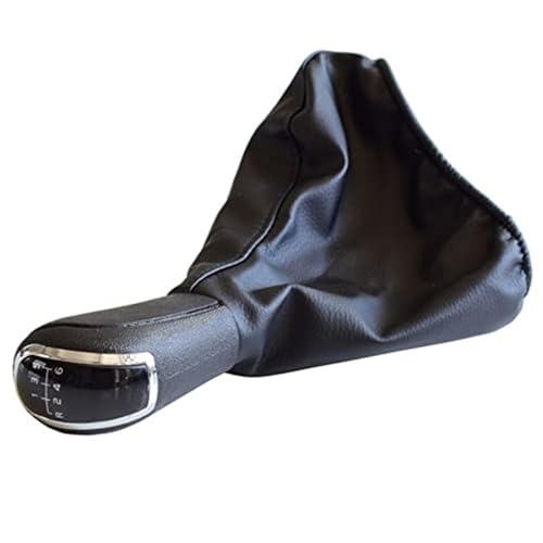 SDCDKLPEPT Schaltknäufe Für Benz Für C-Klasse S203/W210 BJ Auto 5 Geschwindigkeit 6 Geschwindigkeit MT Schaltknauf HandBall mit Gamasche Boot Abdeckung(‎R-6speed-black) von SDCDKLPEPT