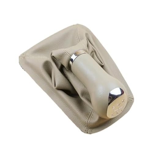 SDCDKLPEPT Schaltknäufe Für Chery für A5 Auto 5 Gang Schalthebel Set Getriebe Handball Staubschutz(Beige) von SDCDKLPEPT