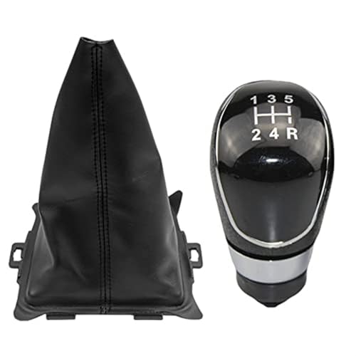 SDCDKLPEPT Schaltknäufe Für Ford Für Fiesta 2008 2009 2010 2011 2012 5/6 Gang Schaltknauf Gamasche Boot Abdeckung Fall Kragen auto Schaltknauf Kopf(‎5 Speed Black) von SDCDKLPEPT