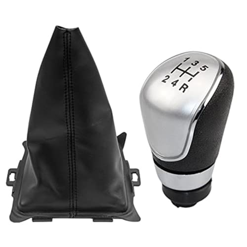 SDCDKLPEPT Schaltknäufe Für Ford Für Fiesta 2008 2009 2010 2011 2012 5/6 Gang Schaltknauf Gamasche Boot Abdeckung Fall Kragen auto Schaltknauf Kopf(‎5 Speed Silver) von SDCDKLPEPT