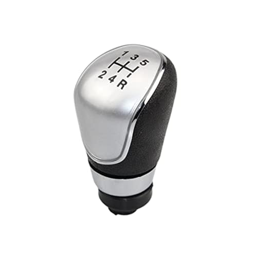SDCDKLPEPT Schaltknäufe Für Ford Für Fiesta 2008 2009 2010 2011 2012 5/6 Gang Schaltknauf Gamasche Boot Abdeckung Fall Kragen auto Schaltknauf Kopf(‎5-speed Silver) von SDCDKLPEPT
