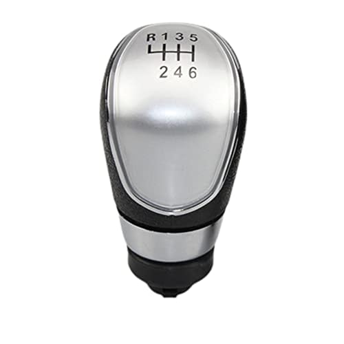 SDCDKLPEPT Schaltknäufe Für Ford Für Fiesta 2008 2009 2010 2011 2012 5/6 Gang Schaltknauf Gamasche Boot Abdeckung Fall Kragen auto Schaltknauf Kopf(‎6-speed Silver) von SDCDKLPEPT