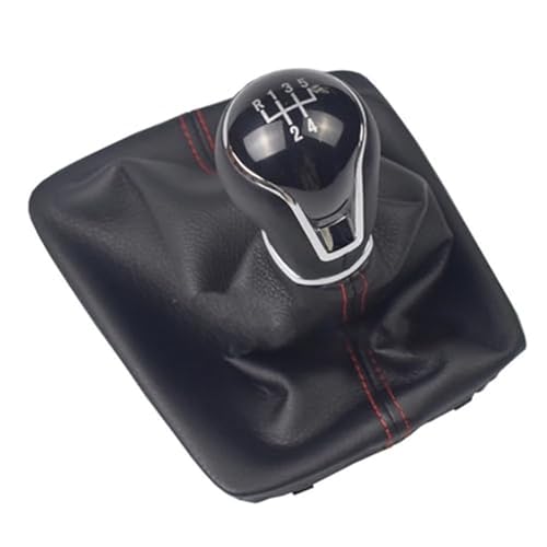 SDCDKLPEPT Schaltknäufe Für Sitz Für Leon III 3 MK3 2012 2013 2014 2015 2016 2017 Auto Schaltknauf Hebel Gaitor Boot Abdeckung 5/6 Geschwindigkeit Manuelle(5 Speed Red Line) von SDCDKLPEPT