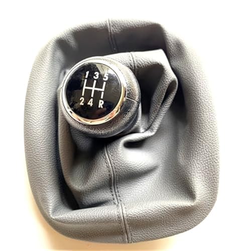 SDCDKLPEPT Schaltknäufe Für VW Für Passat B5 B5.5 1997 1998 1999 2000 2001 2002 2003 2004 2005 Auto 5 Gang Schalthebel Schaltknauf Lederstiefel(Gray) von SDCDKLPEPT