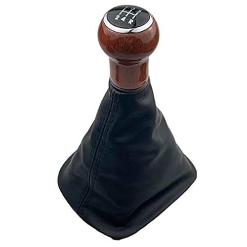 SDCDKLPEPT Schaltknäufe Für VW Für Passat B5 b5.5 1997 1998 1999 2000 2001 2002 2003 2004 2005 5/6 Gang Getriebe PU Leder Boot Fall Auto Schaltknauf Kopf(‎5 Speed Black B) von SDCDKLPEPT