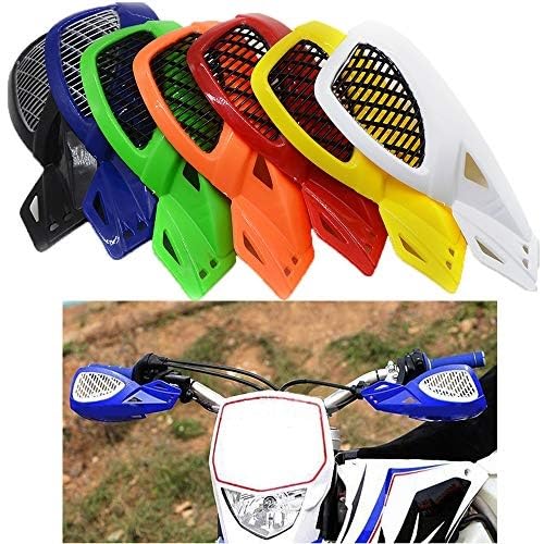 SDCDKLPEPT Universal Motorrad Windschutzscheibengitter Handprotektoren Dirt Bike Racing Off-Road Beach Handschutz mit 22mm 7/8 Zoll Lenker(Red) von SDCDKLPEPT