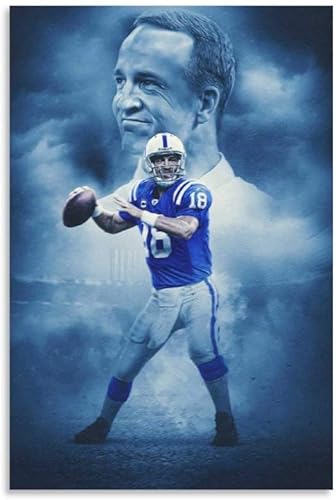 5D Diamant Painting Set FüR Erwachsene Und Kinder American-Football-Spieler Peyton Manning Star DIY Diamond Painting Kristall Strass Diamant Stickerei GemäLde 23.6"x35.4"(60x90cm) Kein Rahmen von SDDLW1990