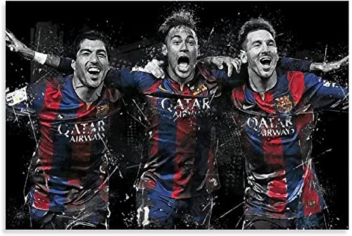 5D Diamant Painting Set FüR Erwachsene Und Kinder Messi Suarez Neymar Großer Sport-Fußballstar DIY Diamond Painting Kristall Strass Diamant Stickerei GemäLde 11.8"x15.7"(30x40cm) Kein Rahmen von SDDLW1990