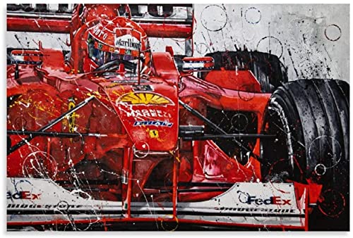 5D Diamant Painting Set FüR Erwachsene Und Kinder Michael Schumacher Poster Legende des F1-Rennens DIY Diamond Painting Kristall Strass Diamant Stickerei GemäLde 23.6"x35.4"(60x90cm) Kein Rahmen von SDDLW1990