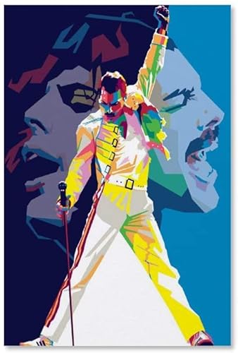 DIY 5d Diamant Malerei Kits FüR Erwachsene Und Kinder Freddy Mercury 1 Kreuzstich Art Kristall Strass Stickerei Painting 15.7"x19.7"(40x50cm) Kein Rahmen von SDDLW1990
