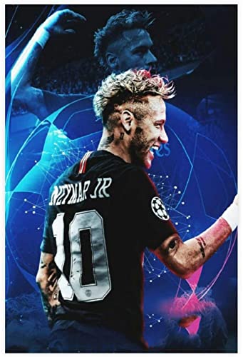 SDDLW1990 Leinwand Bilder Kunst Fußballspieler Fußballspieler Neymar Sports für Bürodekoration Malerei Poster Druckt Gedruckte 23.6"x35.4"(60x90cm) Kein Rahmen von SDDLW1990