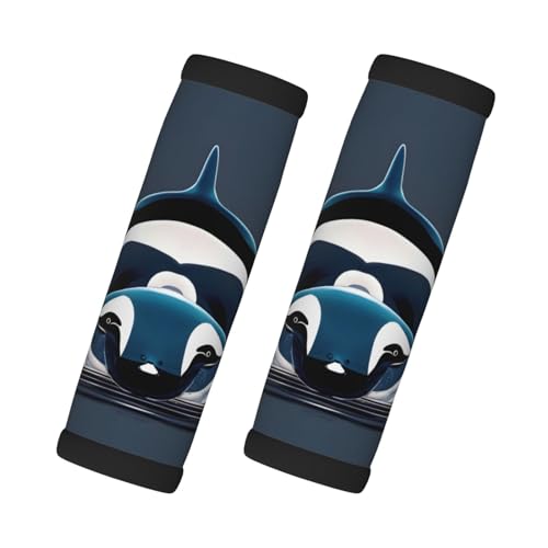 2 Stück pro Set Komfort-Neopren-Orca-Killer-Walgriffe, Wickelgriffe für Reisetasche, Gepäck, Koffer, Türgriff von SDEGTHO