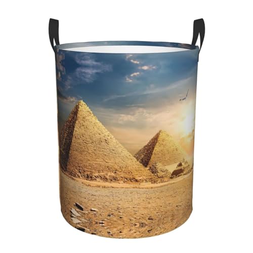 Ägyptische Pyramide im Wüstendruck, bequem, stehend, mit Griffen, Aufbewahrungskörbe für mehrere Räume für Büro, Schlafzimmer Ägyptische Pyramide im Wüstendruck, bequem, stehend, mit Griffen, Aufbewahrungskörbe für mehrere Räume für Büro, Schlafzimmer von SDEGTHO