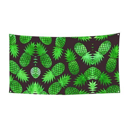 Ananas-Kunstdruck für drinnen und draußen, dekoratives Schild mit 4 Metallösen, festliche Atmosphäre von SDEGTHO