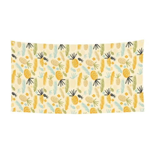 Ananas-Muster Druck Halloween Weihnachten Banner Dekor Outdoor Indoor Hängende Party Schild Farbecht für wiederholten Gebrauch Ananas-Muster Druck Halloween Weihnachten Banner Dekor Outdoor Indoor Hängende Party Schild Farbecht für wiederholten Gebrauch von SDEGTHO