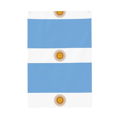 Argentinische Flagge, lebendige Farben, 60 x 91 cm, für den Außenbereich, Banner mit Ösen, hochwertiges Polyester von SDEGTHO