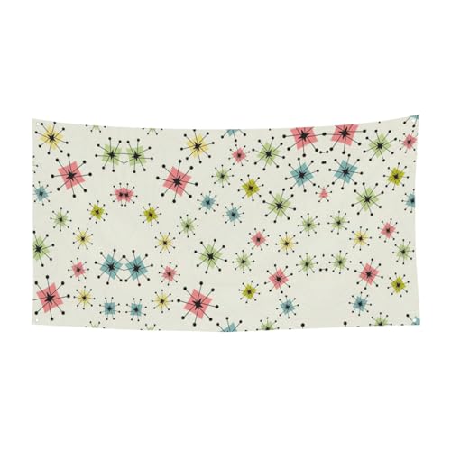 Atomic Stars Retro Muster Druck Outdoor Indoor Banner Urlaub Dekoratives Schild mit 4 Metallösen Festliche Atmosphäre Maker Atomic Stars Retro Muster Druck Outdoor Indoor Banner Urlaub Dekoratives Schild mit 4 Metallösen Festliche Atmosphäre Maker von SDEGTHO