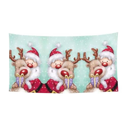 Banner mit Aufschrift "Merry Christmas", für den Innen- und Außenbereich, dekoratives Schild mit 4 Metallösen, festliche Atmosphäre Banner mit Aufschrift "Merry Christmas", für den Innen- und Außenbereich, dekoratives Schild mit 4 Metallösen, festliche Atmosphäre von SDEGTHO