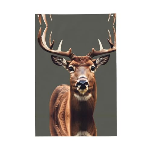 Beauty Deer Flagge, lebendige Farben, 60 x 91 cm, für den Außenbereich, Banner mit Ösen, hochwertiges Polyester von SDEGTHO