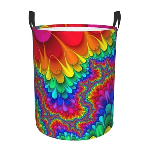 Bequemer Wäschekorb mit Regenbogen-Motiv, mit Griffen, mehrere Räume, Aufbewahrungslösung für Büro, Schlafzimmer, Rot Bequemer Wäschekorb mit Regenbogen-Motiv, mit Griffen, mehrere Räume, Aufbewahrungslösung für Büro, Schlafzimmer, Rot von SDEGTHO
