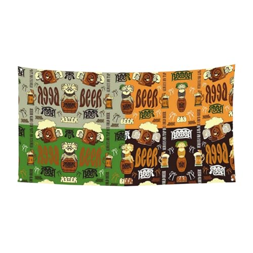Bierdruck Outdoor Indoor Banner Urlaub dekoratives Schild mit 4 Metallösen, festliche Atmosphäre Maker Bierdruck Outdoor Indoor Banner Urlaub dekoratives Schild mit 4 Metallösen, festliche Atmosphäre Maker von SDEGTHO