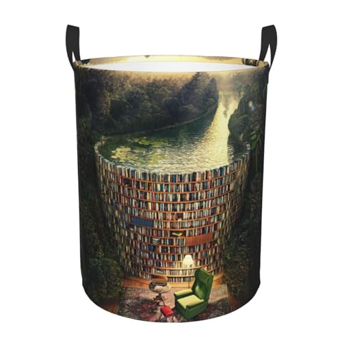 Bücherregal, Bücherregal, Druck, Zuhause, bequem, mit Griffen, Aufbewahrungslösung für mehrere Räume für Büro, Schlafzimmer von SDEGTHO