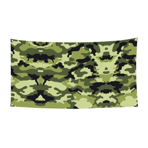 Camo Green Printing Outdoor Indoor Banner, Holiday Decorative Sign With 4 Metal Grommets, Festive Atmosphere Maker Camo Green Printing Outdoor Indoor Banner, Holiday Decorative Sign With 4 Metal Grommets, Festive Atmosphere Maker von SDEGTHO