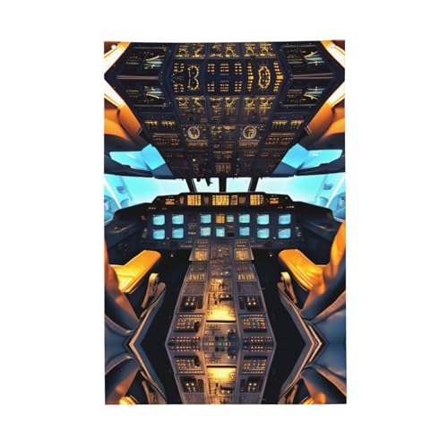 Flagge für Flugzeug-Cockpit, lebendige Farben, 60 x 91 cm, für den Außenbereich, Banner mit Ösen, hochwertiges Polyester Flagge für Flugzeug-Cockpit, lebendige Farben, 60 x 91 cm, für den Außenbereich, Banner mit Ösen, hochwertiges Polyester von SDEGTHO